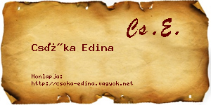 Csóka Edina névjegykártya