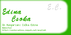 edina csoka business card